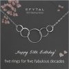 Necklaces | EFYTAL Efytal 50Th Birthday Gift For Her, Sterling Silver 5 Circle Necklace, 50Th Birthday Gifts For Women, Cool Gifts For 50 Year Old Woman, 50Th Birthday Decorations, 50Th Birthday Gift Ideas