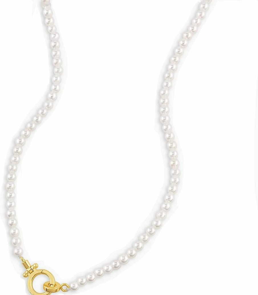 Necklaces | gorjana Gorjana Women'S Beaded Parker Gemstone Necklace, 18K Gold Plated