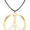 Necklaces | Tatuo Tatuo 1 Piece Metal Peace Sign Pendant 1960S 1970S Hippie Party Accessories Necklace