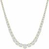 Necklaces | NYC Sterling Nyc Sterling Tennis Necklaces For Women Luxurious Cubic Zirconia Necklace Graduated Tennis Necklace With Round Cz Stones Elegant And Refined Tennis Chain For Women 17-Inch