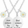 Necklaces | MJartoria Mjartoria Bff Necklace For 2-Split Heart Necklace Not Sisters By Blood Pendant Best Friend Friendship Necklace Set Of 2 Valentines Day Gifts For Her