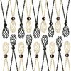 Necklaces | VNVETYTO Vnvetyto 18 Pcs Crystal Cage Necklace Holder Necklace Cord Empty Stone Holder Replacement Hand-Woven Necklace Cord With Adjustable Length