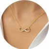 Necklaces | LLWOM Llwom Gold Necklace For Women,14K Gold Plated Infinity Necklace Star Of David Necklace Evil Eye Cross Pendants Heart Dainty Gold Necklace For Women