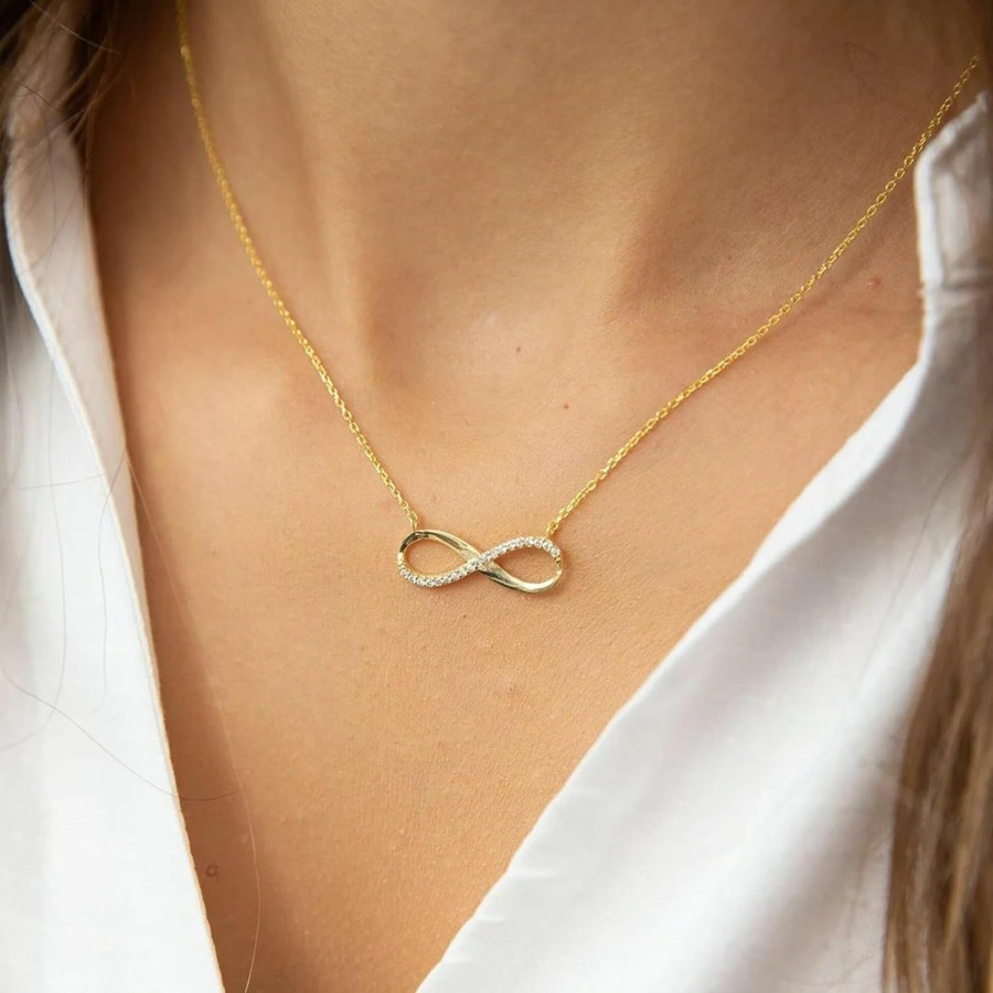 Necklaces | LLWOM Llwom Gold Necklace For Women,14K Gold Plated Infinity Necklace Star Of David Necklace Evil Eye Cross Pendants Heart Dainty Gold Necklace For Women