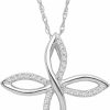 Necklaces | ARAIYA FINE JEWELRY Araiya Fine Jewelry 14K Gold Or Silver Diamond Cross Pendant With Sterling Silver Rope Chain Necklace (1/6 Cttw, I-J Color, I2-I3 Clarity), 18\"