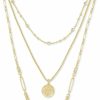 Necklaces | Kendra Scott Kendra Scott Medallion Triple Strand Necklace, Fashion Jewelry For Women