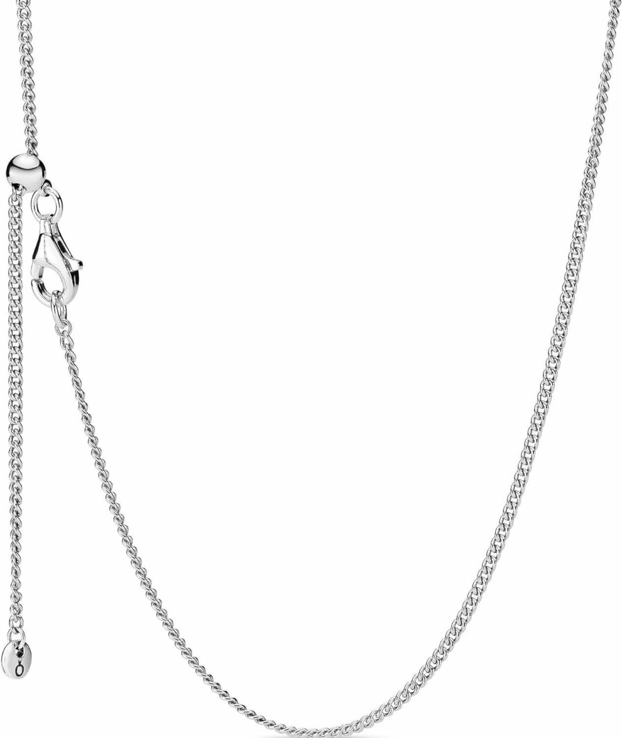 Necklaces | Pandora Pandora Jewelry Curb Chain Sterling Silver Necklace, 23.6\", No Box