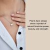 Necklaces | The Pearl Source The Pearl Source White Freshwater Pearl Pendant Sydney Necklace For Women - Cultured Pearl Necklace | Single Pearl Necklace For Women With 925 Sterling Silver Chain