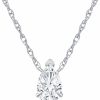 Necklaces | La Joya La Joya 1 Carat Diamond Necklaces For Women | Gh Vs/Si Lab Grown Solitaire Diamond Necklace Pendants | Solid Gold Chain Included | Variety Of Shapes To Choose From