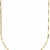 Necklaces | PORI JEWELERS Pori Jewelers 18K Solid Gold 2.5Mm Cuban Curb Link Chain Necklace - Made In Italy