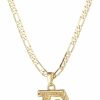 Necklaces | kelistom Kelistom Initial Necklace For Women Men Girls Boys, Gothic 14K Gold Plated 26 Letters Pendant Necklace, Figaro Paperclip Chain With Extension