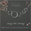 Necklaces | EFYTAL Efytal 80Th Birthday Gifts For Women, Sterling Silver Eight Circle Necklace For Her, 80 Year Old Birthday Gifts For Women, 80Th Birthday Decorations For Women, 80Th Party, 80Th Presents