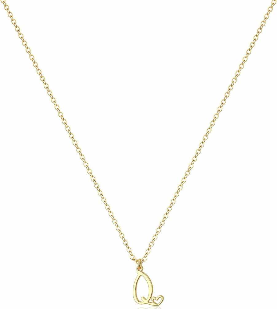 Necklaces | Tewiky Tewiky Initial Necklace For Women Girls, 14K Gold Filled/925 Sterling Silver Necklaces Dainty Gold Letter Pendant Necklace Trendy Waterproof Simple Cute Necklaces Custom Personalized Monogram Choker Necklace Gold Jewelry Gift