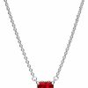 Necklaces | Pandora Pandora Sparkling Heart Halo Pendant Collier Necklace - Adjustable Necklace - Stunning Women'S Jewelry - Sterling Silver With Red Crystal - Mother'S Day Gift - With Gift Box - 17.7\"