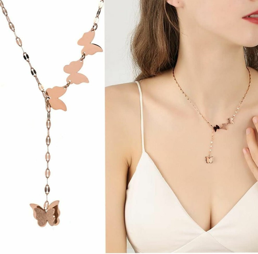 Necklaces | SUNXN Sunxn Butterfly Necklace Dainty Charm Choker Pendant Necklace For Women Girls Jewelry Birthday Gifts