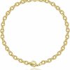 Necklaces | BAMERAL Bameral Chunky Gold Choker Necklace For Women, 18K Gold Plated Twisted Oval Link Chain Choker Toggle Clasp Necklace For Women Girls Jewelry Gift