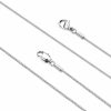 Necklaces | LOLIAS Lolias 2 Pcs Stainless Steel 1Mm Round Snake Chain Box Chain Necklace Super Thin & Strong,16-30 Inch