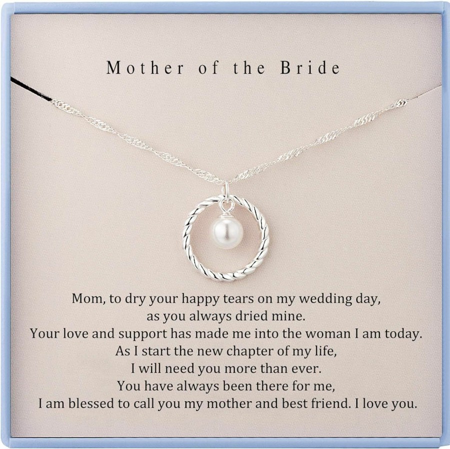 Necklaces | Burning Love Burning Love Mother Of The Bride Necklace From Bride Sterling Silver Necklace For Mother Of The Bride Gifts From Groom Mothers Day Gifts For Mom Birthday Gifts Wedding Gift