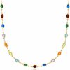 Necklaces | Barzel Barzel 18K Gold Plated Multicolor Stone Crystal Oval Necklace For Women - Made In Brazil