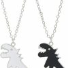 Necklaces | feimeng jewelry Lovely Enamel Dinosaur Pendant Necklaces, Couple Black White Dinosaur Dragon Charm Necklaces Choker Kpop Jewelry Gifts