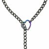 Necklaces | EverGlimp Womens Heart O-Ring Slip Chain Necklace, Punk Rock Stainless Steel Cuban Long Necklace Jewelry For Women, Adjustable Lariat Y-Necklace