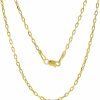 Necklaces | JEWELHEART Jewelheart 14K Real Gold Link Chain Necklace - 2Mm Diamond Cut Cable Chain - Dainty 10K Yellow Gold Necklace For Women Girls With Lobster Clasp 14-24"