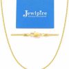 Necklaces | Jewlpire Jewlpire Italian 1.3Mm Solid 14K Gold Over 925 Sterling Silver Chain Necklace For Women Girls, Italian Box Chain Thin & Strong Women'S Chain Necklaces 14 16 18 20 22 24 26 Inches