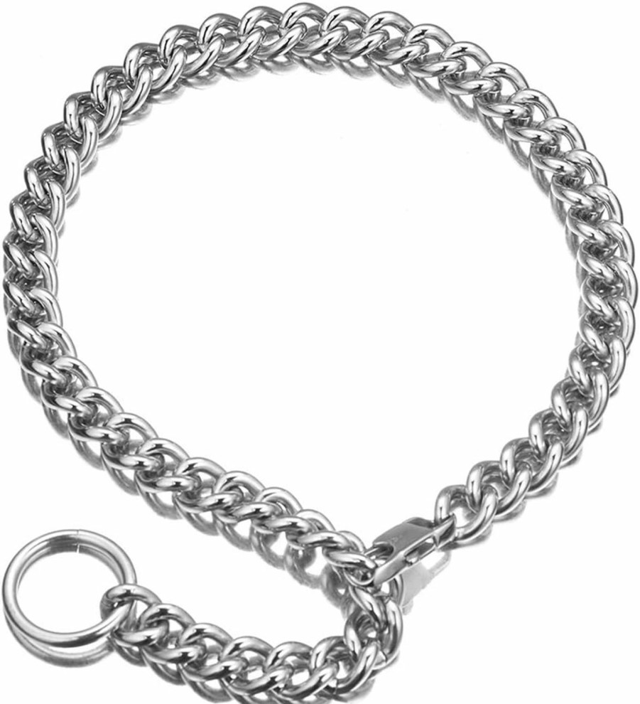 Necklaces | Amazon Womens Choker Chain Cuban Link Necklace With Tail 0.4Inch Wide Punk Rock Stainless Steel Gift For Her Sexy Pendant Necklace