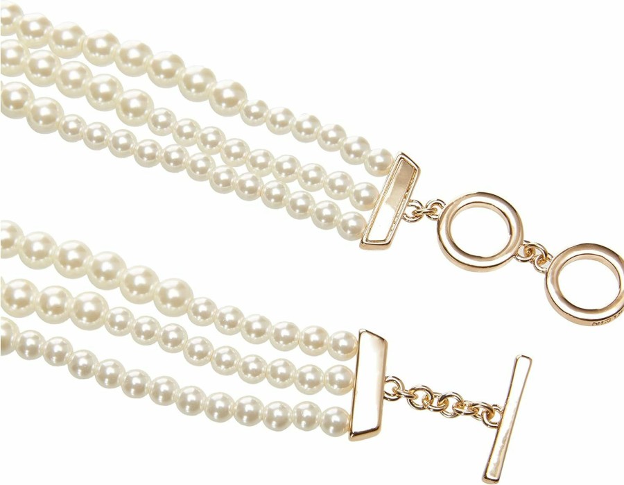 Necklaces | anne klein Anne Klein Women'S Gold-Tone Blanc Pearl Collar Necklace