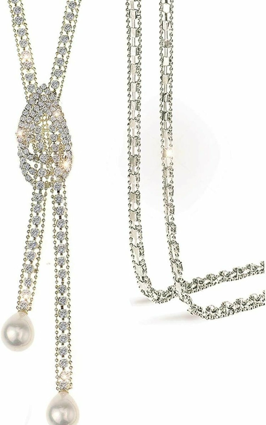 Necklaces | Suyi Suyi Trendy Crystal Long Necklace All-Match Style Shining Clothing Sweater Chain