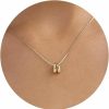 Necklaces | MARYLAX Marylax Bubble Initial Necklaces For Women Girls 14K Gold Plated Letter Necklace Dainty Gold Name Necklace Personalized Initial Choker Pendant Necklaces For Women Trendy Gold Jewelry