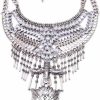 Necklaces | YAZILIND Yazilind Exaggerated Chunky Necklace Luxury Rhinestone Long Clavicle Chain Jewelry Women Party Gift