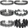 Necklaces | Mudder Mudder Choker Necklace Black Choker Lace Choker Gothic Necklace For Women Girls, Black, 6 Pieces